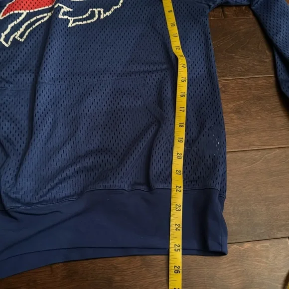 Buffalo Bills Jersey Like Pullover Hoodie Ladies L - Picture 8 of 10